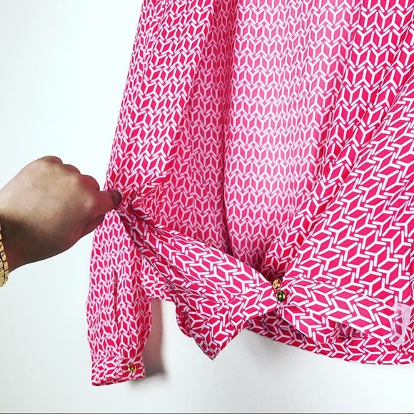 Worthington Coral Faux Wrap Long Sleeved Blouse MP - Picture 3 of 8